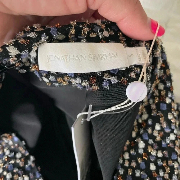 Jonathan Simkhai Edith metallic ruched midi dress - Picture 7 of 12